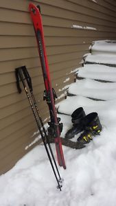 K skis, boots and poles.