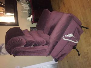 Lift chair with heater. Recliner