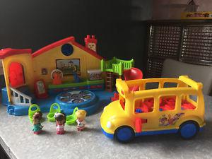 Little People Preschool and School Bus