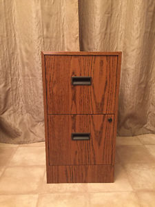 Metal Wood-look Filing Cabinet