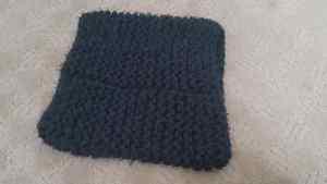Nice warm handmade knit navy blue scarf