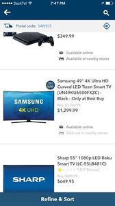 Samsung 49" 4K ultra HD curved Led smart tv