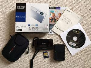 Sony Cyber-shot DSC T110 with case and SD Memory Card