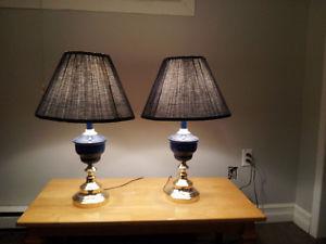 Table Lamp with blue Shade