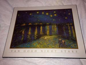 Van Gogh Night Stars Wooden Reprint