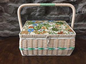 Vintage wicker sewing baskets