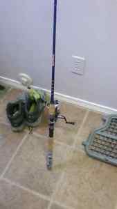 Whoopin stick fishing rod combo with misc jigs