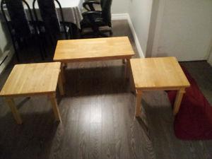 Wood - 3PC Coffee Table Set