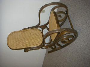 bent wood/cane rocking chair