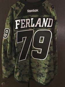 ferland signed, worn calgary flames jersey