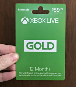 12 Month Xbox Live Gold Card