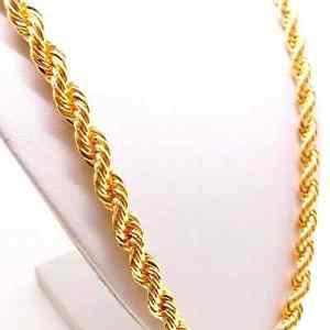24" 7mm goldfilled rope chain.