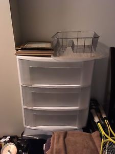 3 drawer storage unit.