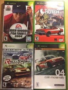 4 Xbox Games - Colin McRae Rally, Tiger Woods PGA,