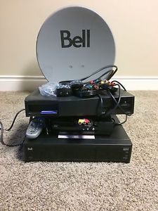 Bell Satellite Receivers (3) and Dish