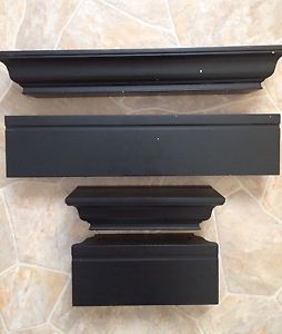 Black decorative wall shelves (Reserved for pick up)