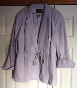 Danier Leather Jacket Size 18 Lilac Colour