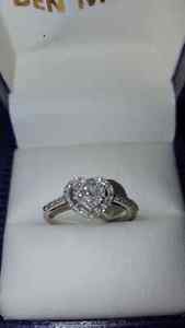 Diamond Heart Shape Promise Ring - $200