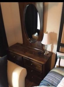 Dresser nightstand with mirror