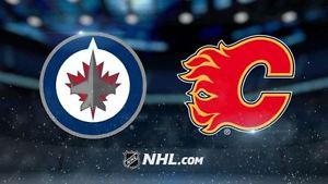 Jets vs. Calgary Flames - Section 309, Row 3