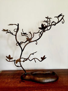 Metal Jewelry Tree Holder (Bronze Color)