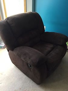 Micro suede reclining/glider chair