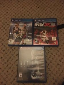 Wanted: UFC 2, Nba 2k16, Until Dawn for sale