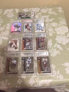 10 Graded Football Cards - $25 for all or $3 each