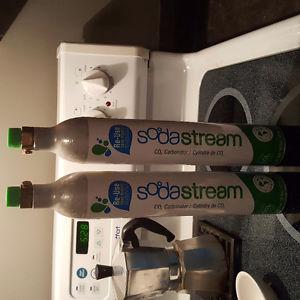2 full unopened sodastream co2 carbonators