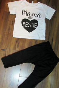 2Pcs Outfit T-shirt & Pants For Infant Newborn Baby