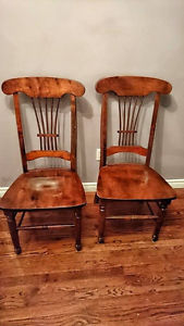 A pair of mahogany chairs