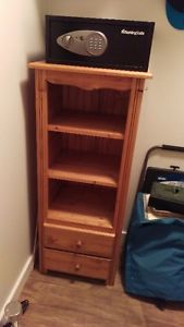Beautiful Solid Pine Shelving Unit With 2 Drawers