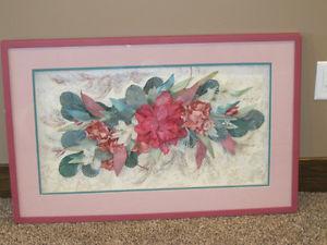 Beautiful special made floral picture for sale