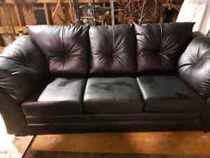 Brand new black Leather couch