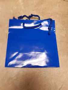 Brand new uline high gloss blue gift bag
