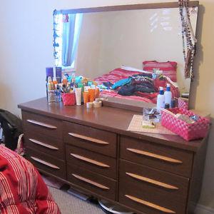 Dresser with mirror