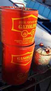 Gasoline Containers Vintage x3