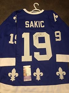 Joe Sakic Autographed Nordiques Jersey