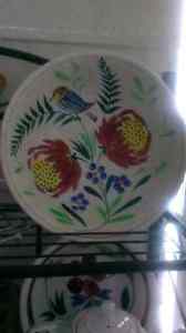 Large Ironstone Hand Painted Bowls