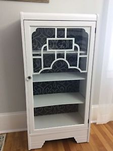 Painted white China cabinet