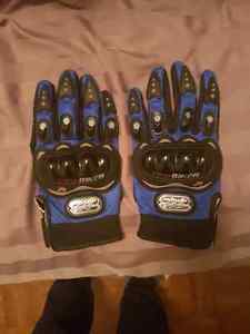 Pro-Biker Motorcycle gloves - Size M- Blue - Armoured