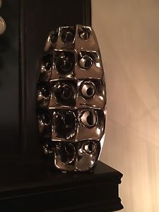 Silver accent vase