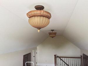 Two ceiling light fixtures for sale