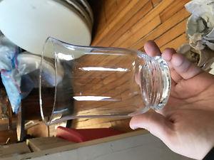 Vases - 20 small & 16 large clear & 2 yellow