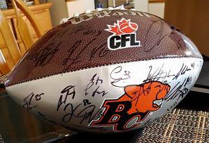Wilson CFL football - Official Team Signed B.C. Lions