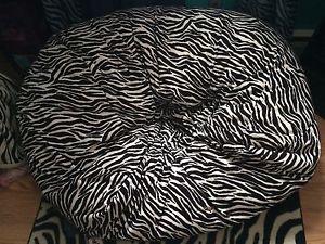 Zebra print bean bag chair