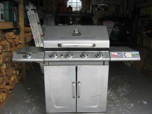master chef stainless steele bbq with tank & side burner &