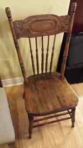 pressed back chair