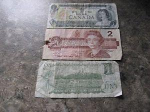 $1 & $2 bills