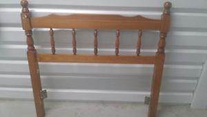 All wood Twin head board - like new